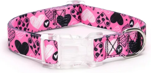 Vista 5 de Serijoars Collar de perro para cachorros con estampado floral para perros pequeños, medianos y grandes, con hebilla de liberación rápida para niñas