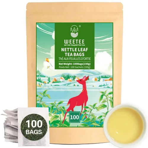 Vista 54 de WT WEETEE Bolsas de té de hierbas de manzana y canela, 60 unidades, mezcla perfecta de canela dulce, hibisco agrio, sabor natural, sin cafeína