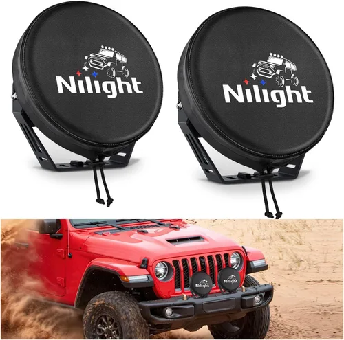 Vista 16 de Nilight Cubierta de barra de luz LED de 22 pulgadas, funda protectora de nailon negro, ajuste universal, barra recta y curva, impermeable, a prueba