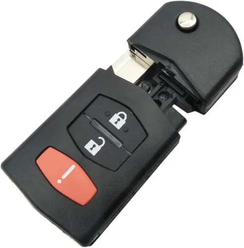 Vista 4 de Horande Funda de llave de repuesto plegable para Mazda 3 6 CX3 CX5 CX7 CX9 RX8 Speed 3, funda de llave de entrada sin llave (3 botones)