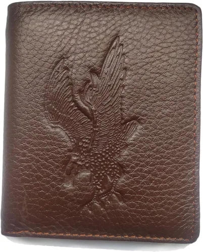 Vista 122 de Hombres Cool Eagle Wolf Caballo Totem Cuero Vaca Vertical Cartera Cremallera Multi-tarjeta Titular, Tótem de caballo, Minimalista