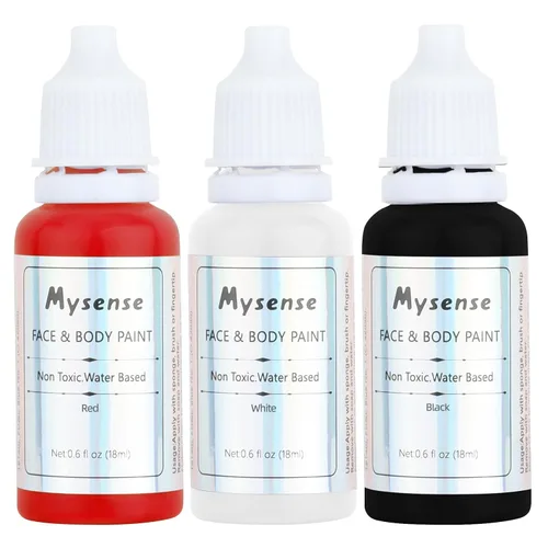 Vista 18 de Mysense Pintura corporal verde de Amazonas, maquillaje de disfraz de Gamora de la bruja Elphaba de Halloween, accesorios de atuendo del día de San