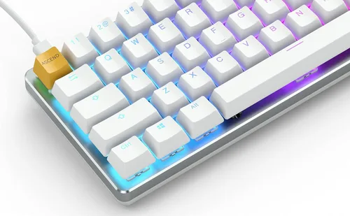 Vista 4 de Glorious Teclado para juegos personalizado, GMMK 60% compacto, teclado mecánico con cable USB C, interruptores y teclas intercambiables en caliente