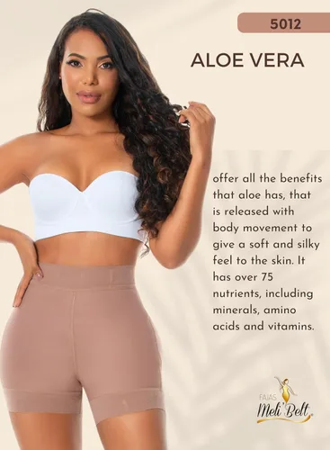 Vista 6 de FAJAS MELI'BELT 5012 - Pantalones cortos de faja colombiana de cintura alta para levantamiento de glúteos, pantalones cortos Levanta Cola Colombianos