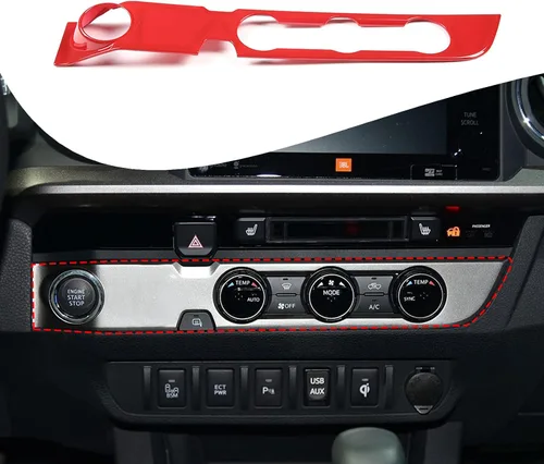 Vista 26 de Lcojicep Cubierta de panel de botón de aire acondicionado, accesorios de automóvil compatibles con Tacoma 2016-2020