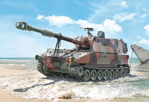 Vista 9 de Italeri -6589 M109 A2/A3/G, Escala 1:35, Kit de Modelo, Modelo de Plástico para Ensamblar, Modelado, Verde, IT6589