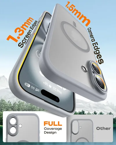Vista 750 de TOCOL Funda para iPhone 11, compatible con Magsafe, protección completa de cámara, imanes integrados, protección contra caídas, funda translúcida