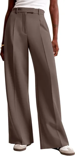 Vista 17 de NIMIN Pantalones de trabajo de pierna ancha para mujer, pantalones