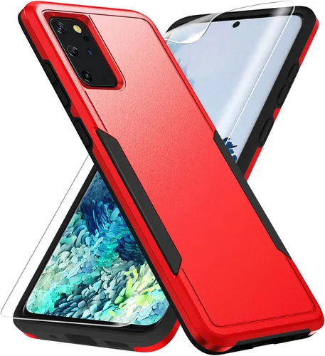 Vista 7 de Funda para Galaxy S20 Plus, con protector de pantalla HD [prueba de caídas de grado militar] Funda protectora resistente a prueba de golpes