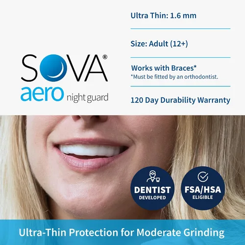 Vista 8 de SOVA Night Guard SOVA AERO 1.6mm Night Guard Custom-Fit Dental Botter Guard, Sólo guardia de la boca