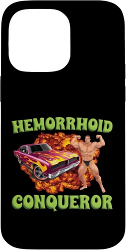Vista 21 de iPhone 16 Hemorrhoid Conqueror Funny Meme Extraño Ofensivo Cringe Broma Caso
