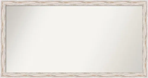 Vista 475 de Amanti Art Espejo personalizado, espejo de baño estrecho Alexandria White Wash, espejo de pared o espejo de tocador de baño sobre el fregadero