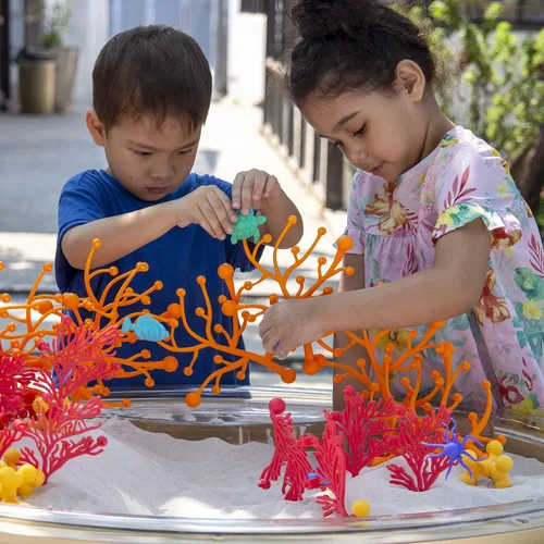 Vista 3 de Guidecraft Coral Connections - Juego de 40 piezas: divertido juego educativo de construcción para niños