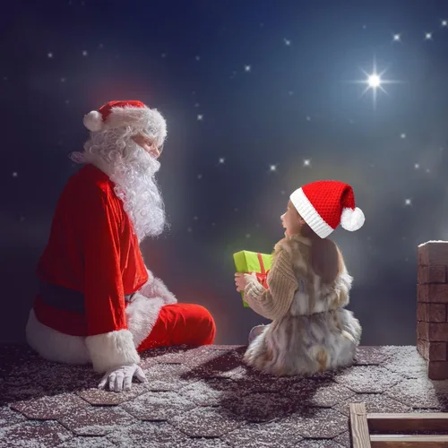 Vista 4 de Gorro de Papá Noel para niños y niñas