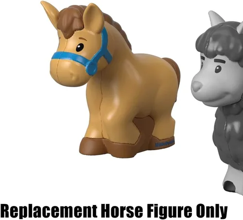 Vista 3 de Pieza de repuesto para Fisher-Price Little People Farm Animal Friends - GFL21 ~ Figura de caballo marrón claro de repuesto