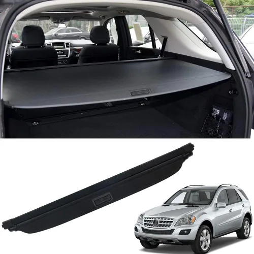 Vista 8 de Cubierta de carga para Mercedes Benz ML350 Serie ML Accesorios 2012-2015 GLE 2016-2019 Cubierta retráctil negra para maletero