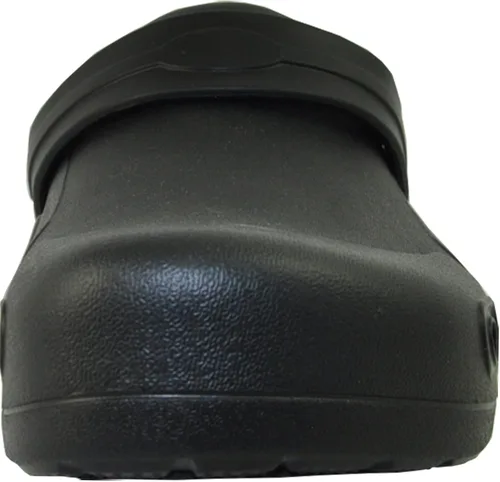 Vista 7 de VANGELO Zuecos profesionales antideslizantes para hombre, zapatos de trabajo para enfermera, zapatos de chef, zapatos de chef, color negro, blanco