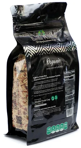 Vista 3 de Heritage Gardens - Arroz orgánico natural del Himalaya 32 onzas (2 libras) - Grano de reliquia raro, origen único, sin OMG, sin gluten, bajo