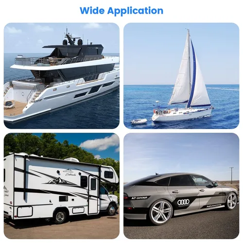 Vista 7 de Panel de interruptores marinos, Haoguo Panel eléctrico de barco de 6 Gang con disyuntor, IP67 impermeable, aplicable a barcos, yates, barcos