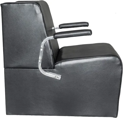 Vista 5 de Chromium PureSana - Silla secadora de pelo con plataforma de vinilo, color negro