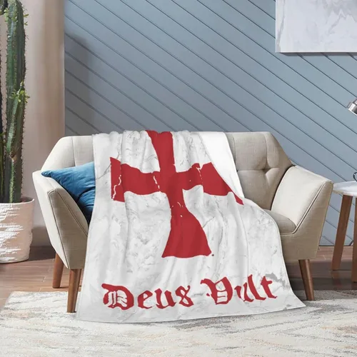 Vista 7 de Deus Vult Knights Templar Cross - Manta térmica, ligera, súper suave y cálida para todas las estaciones, para sofás