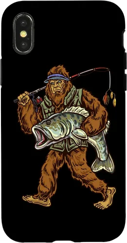 Vista 5 de Largemouth Bass Fishing Bigfoot Fisherman Case for iPhone 17