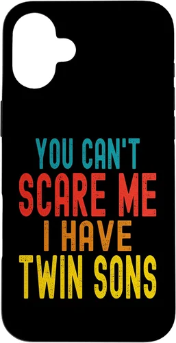Vista 23 de Vintage You Can't Scare Me I Have Twin Sons Parent Parenting Case for iPhone 16