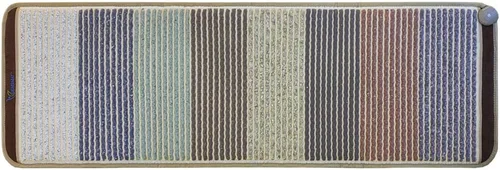 Vista 4 de Elie- 8 Coloridas Amatista Infrarrojo Lejano Jade Obsidiana Aventurina Turquesa Granate Cornalina Rosa Piedra Estera (72" L x 24" W) - Almohadilla