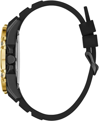 Vista 2 de GUESS Correa de silicona texturizada con perno de 1.850 in W1302G2 NegroNegroNegro Talla única, Negro -, W1302G2
