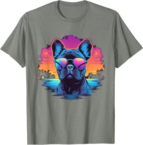 Vista 21 de Camiseta de perro Bulldog Francés para hombres y mujeres, Negro