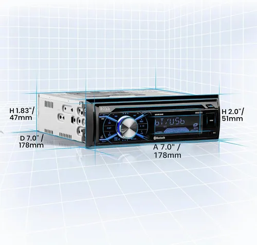 Vista 6 de BOSS Audio Systems 508UAB - Estéreo de coche con Bluetooth DIN único, reproductor de CD, USB