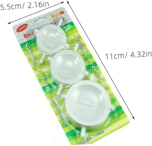 Vista 4 de Kichvoe Juego de brillo de labios, 3 piezas, herramientas para hacer albóndigas, moldes para bolas de masa, prensa de empanada, prensa de masa