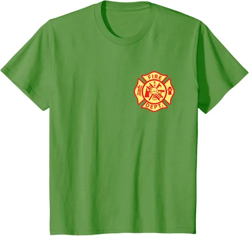 Vista 86 de Camiseta con logotipo de bomberos con símbolo de bombero, Negro