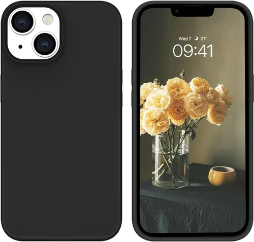 Vista 14 de BENTOBEN Funda compatible con iPhone 14, silicona suave, goma de gel, forro de microfibra, parte trasera dura, a prueba de golpes, funda protectora