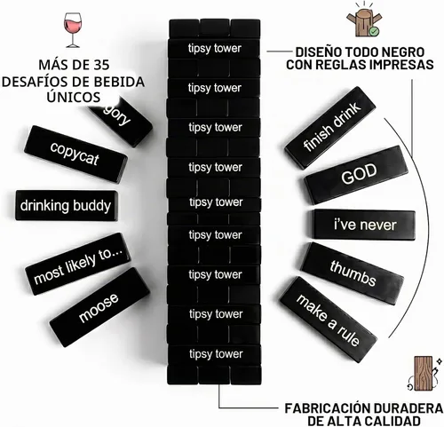 Vista 2 de Jenga Tipsy Tower, juego para beber