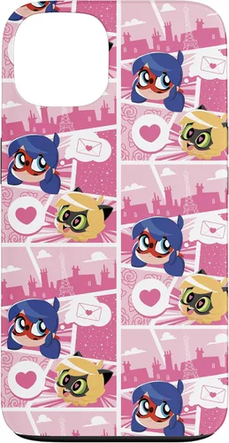 Vista 7 de Miraculous Ladybug Chibi Collection Mensaje para Cat Noir Funda para iPhone 17