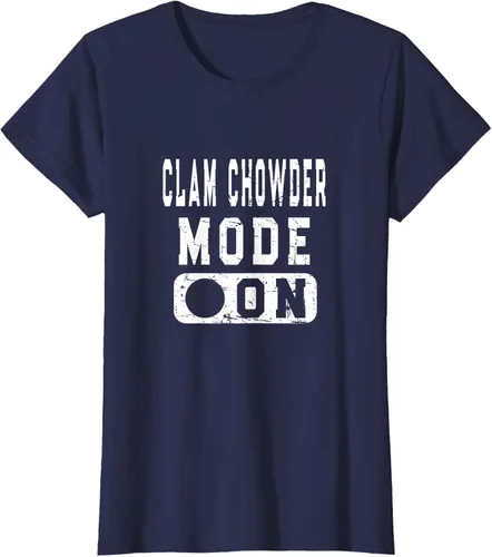 Vista 31 de Clam Chowder Mode On - Camiseta de broma de sopa de almejas, Negro