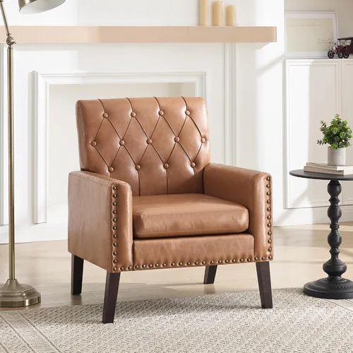 Vista 15 de Sillas decorativas modernas de mediados de siglo, silla de oficina de felpilla beige para recepción, silla de club tapizada para sala de estar