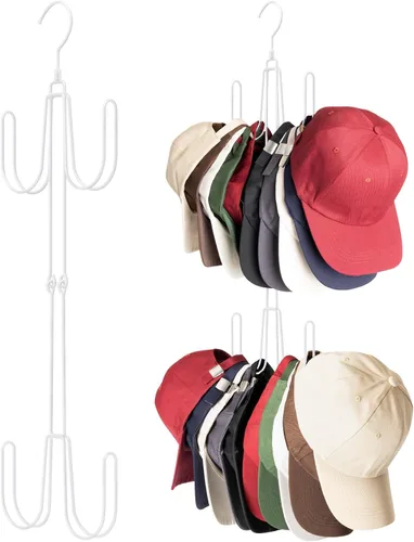 Vista 9 de NANATI Perchas de sombrero para armario, organizador de sombreros de acero inoxidable, estantes para gorras de béisbol, organizador de gorras