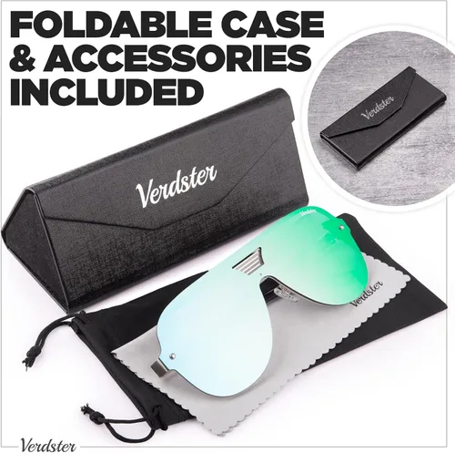 Vista 2 de Blade Mirrored XL Gafas de sol de gran tamaño para hombres - Bold Looks para hombres de moda