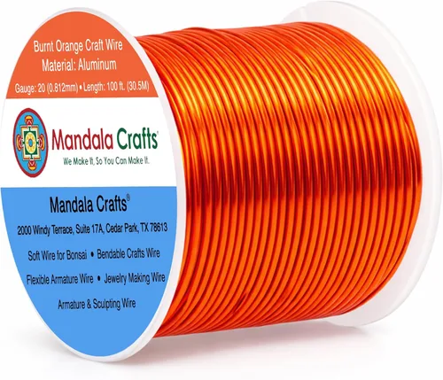 Vista 20 de Mandala Crafts - Alambre de aluminio anodizado de calibre 22 para hacer joyas - 137.2 m de alambre flexible surtido y coloreado - Doble para bonsái