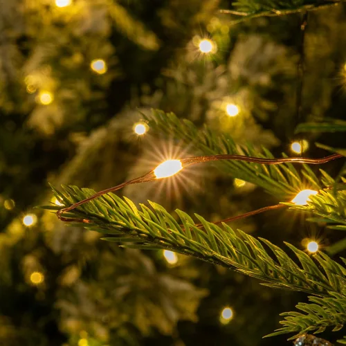 Vista 6 de Luces de Hadas Extra Largas de 660 Pies para Enchufar, Impermeables para Exteriores, Luces de Cadena de Alambre de Cobre de Alto Brillo con Control