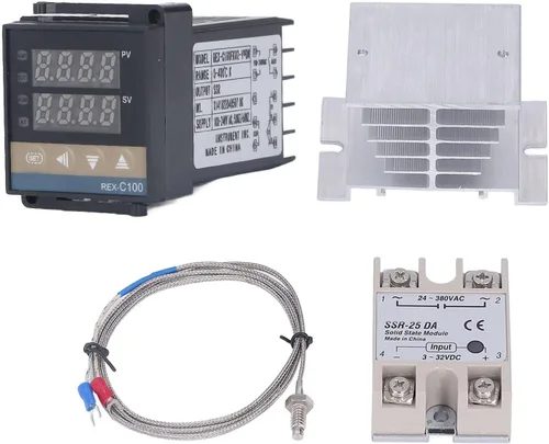 Vista 5 de PID Controladores de temperatura Kit de controlador de temperatura industrial preciso REX C100 impermeable para granja 100V-240V (25A)