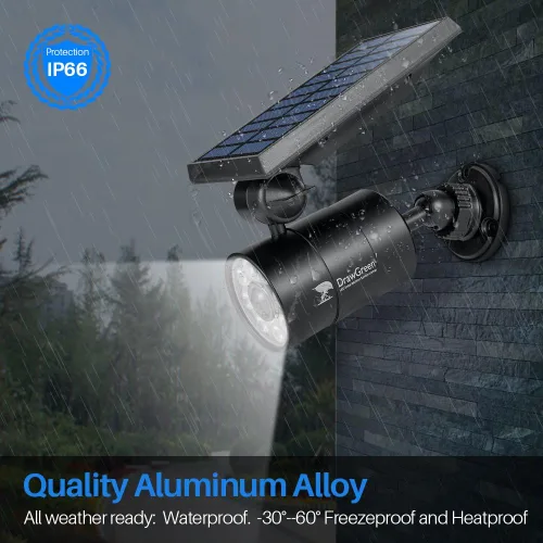 Vista 6 de Luz solar con sensor de movimiento de 2, luces solares impermeables para exteriores, 100 semanas de repuesto 100% gratis de aluminio