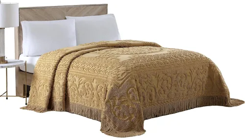 Vista 30 de Beatrice Home Fashions Medallón de chenilla, funda estándar, azul