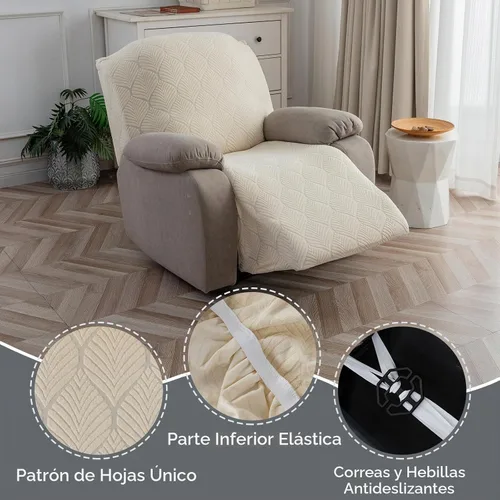 Vista 3 de Funda para Silla Reclinable 100% Impermeable, 1 Pieza Fundas Elásticas para Sofá Reclinable Lavables para Silla Reclinable para Mascotas, Perros
