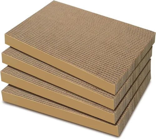 Vista 9 de Rascador para gatos, almohadilla rascador de gatos en forma de L de 23 pulgadas para gatos de interior, rascador de cartón sostenible duradero