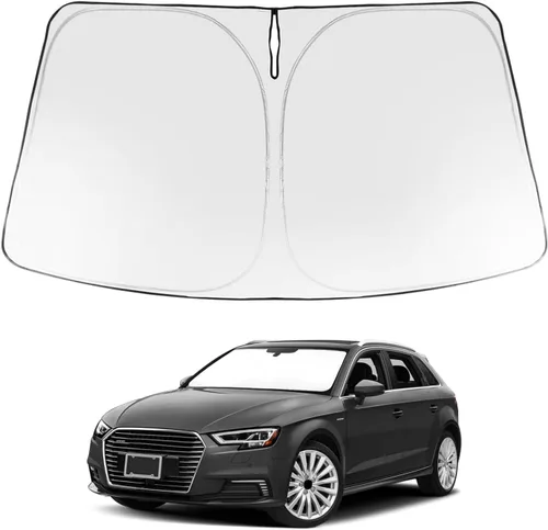 Vista 58 de Proadsy Parasol para parabrisas Rivian R1S 2022-2025 2026 de 4 capas plegable, protector de parasol frontal que bloquea los rayos UV, mantiene