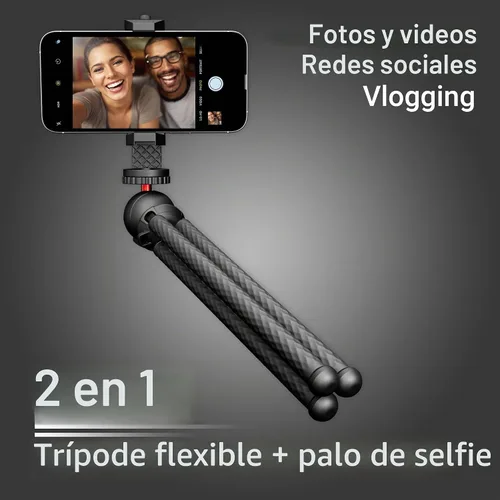 Vista 5 de Xenvo SquidGrip - Trípode flexible para teléfono celular y soporte portátil para cámara de acción, compatible con iPhone, GoPro, Android, Samsung