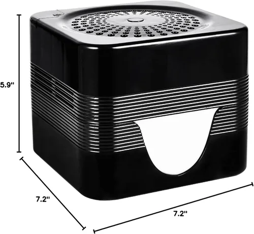 Vista 12 de Purificador de aire a base de agua, revitalizador de aire con red de filtro, aire fresco con luz nocturna LED de color cálido, pequeño filtro